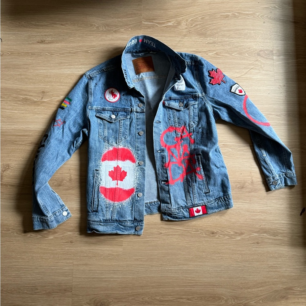Hudson’s Bay X Levi’s Team Canada Tokyo Paralympics 2020 Graffiti Denim Jacket